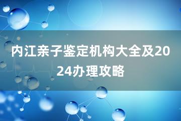 内江亲子鉴定机构大全及2024办理攻略